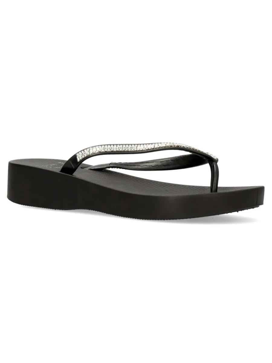Clearance VVNN Sandalia chancla dedo negra