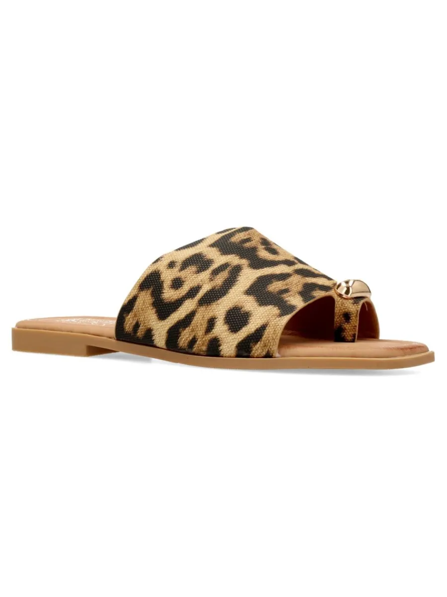 Clearance VVNN Sandalia pala estampado leopardo