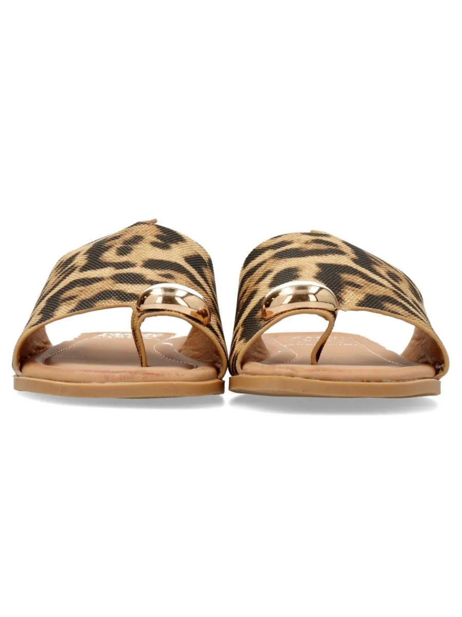 Clearance VVNN Sandalia pala estampado leopardo