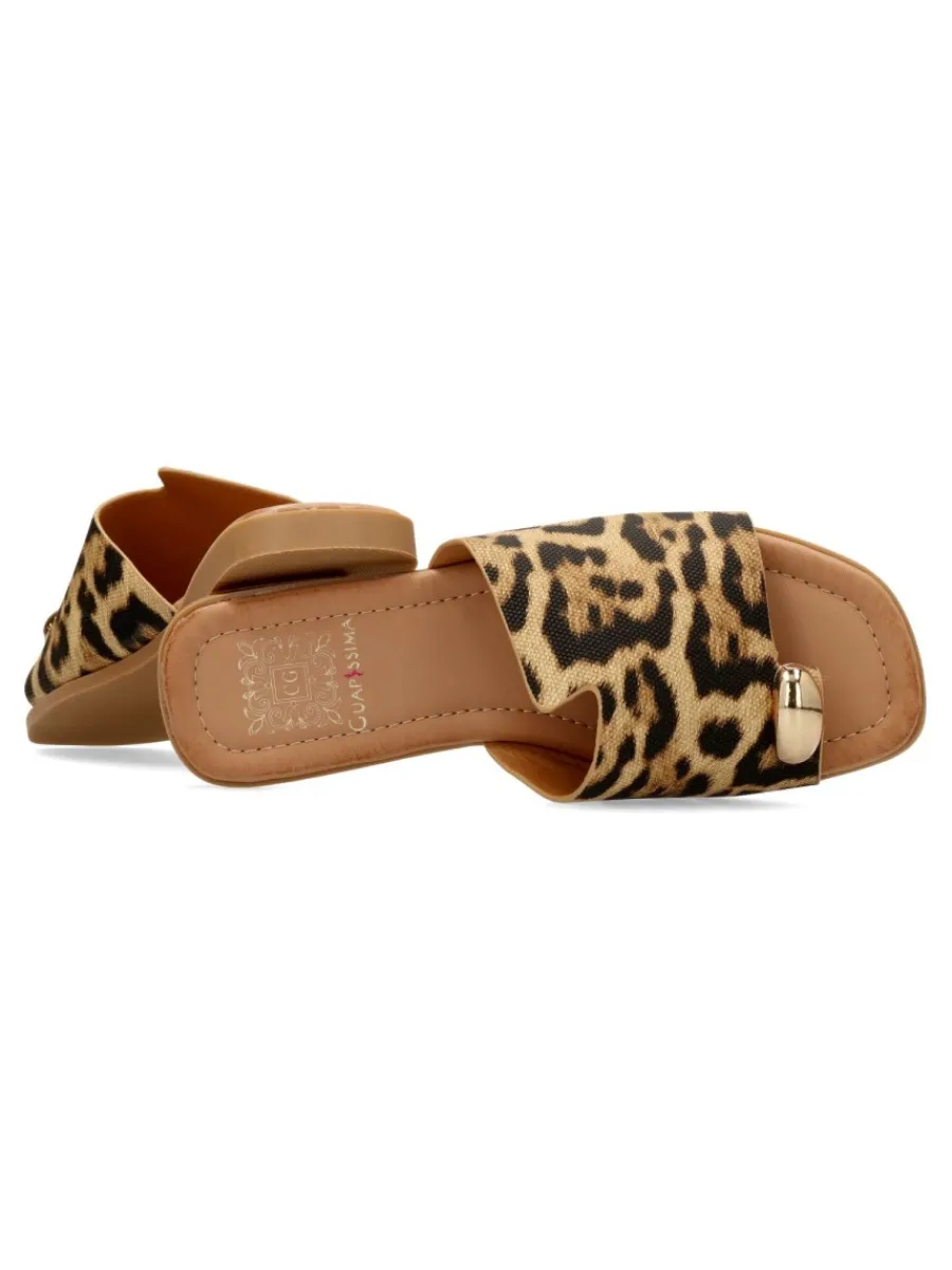 Clearance VVNN Sandalia pala estampado leopardo