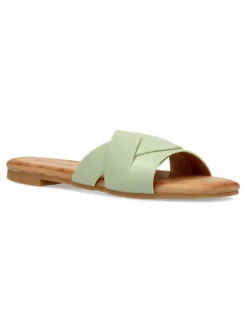 New VVNN Sandalia plana tiras entrelazadas