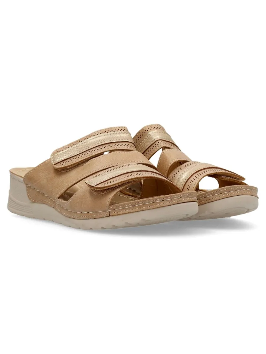 New VVNN Sandalia zueco confort cuña baja