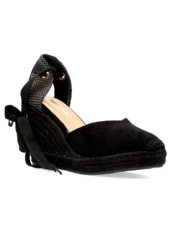 Discount VVNN Valenciana alpargata cintas yute negro