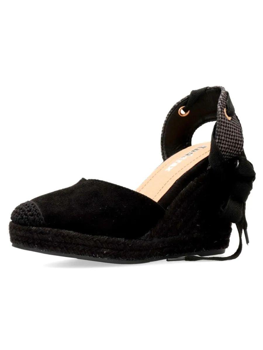 Discount VVNN Valenciana alpargata cintas yute negro