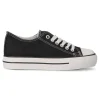 Clearance VVNN Zapatilla lona casual mujer BOL BYH72 NEGRO