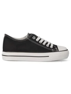 Clearance VVNN Zapatilla lona casual mujer BOL BYH72 NEGRO