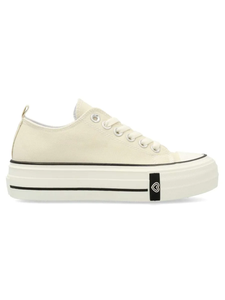 Fashion VVNN Zapatilla lona casual basket plataforma