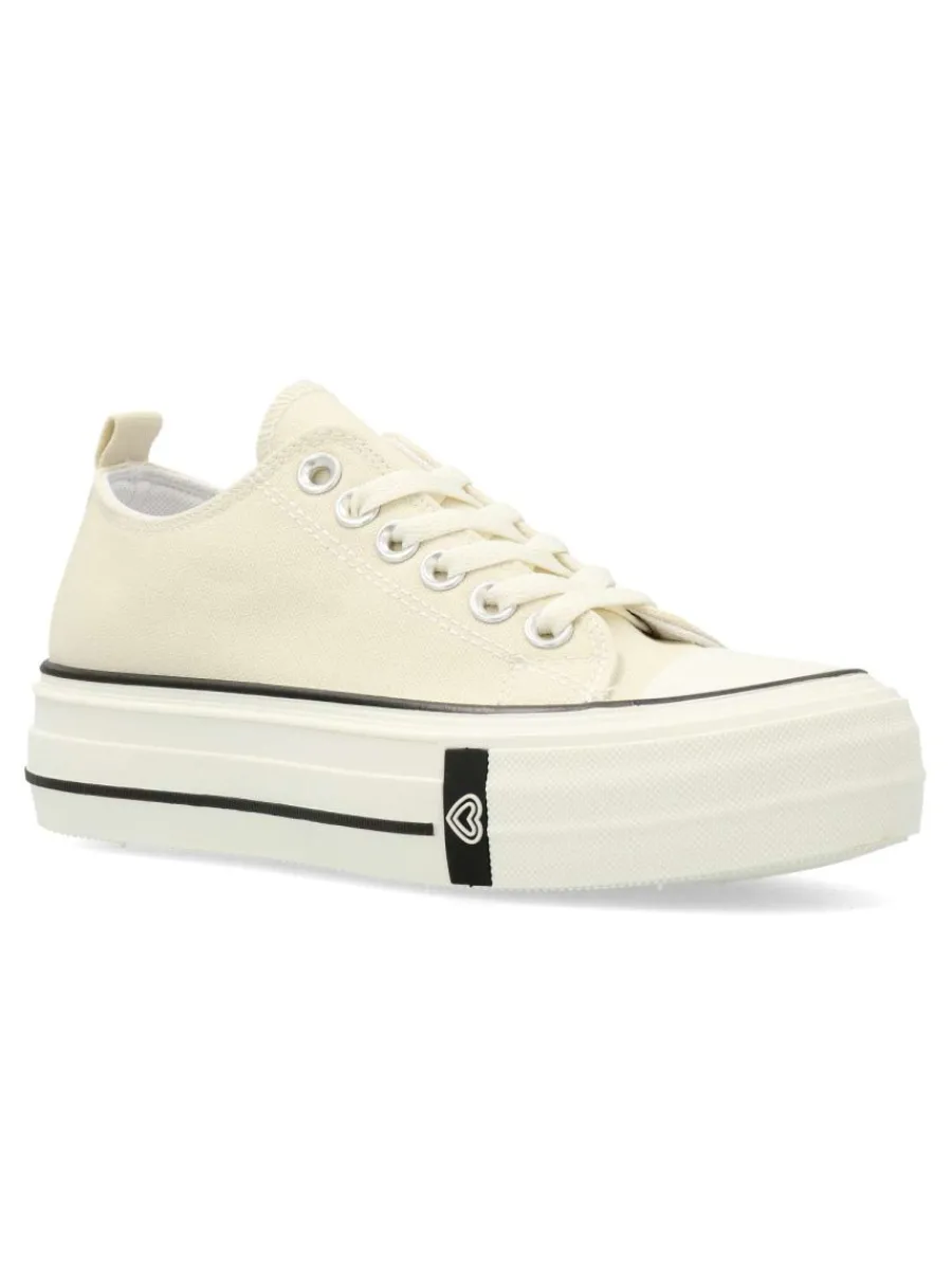 Fashion VVNN Zapatilla lona casual basket plataforma