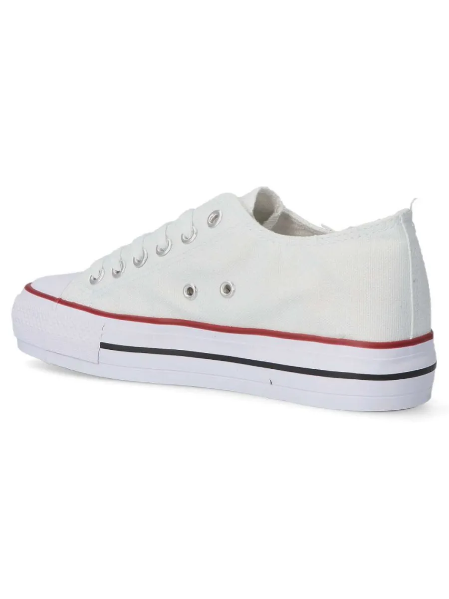 Online VVNN Zapatilla lona casual mujer BOL BYH72 BLANCO