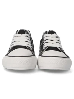 Clearance VVNN Zapatilla lona casual mujer BOL BYH72 NEGRO