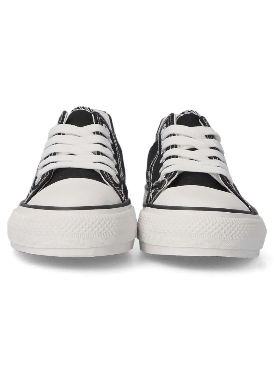 Clearance VVNN Zapatilla lona casual mujer BOL BYH72 NEGRO
