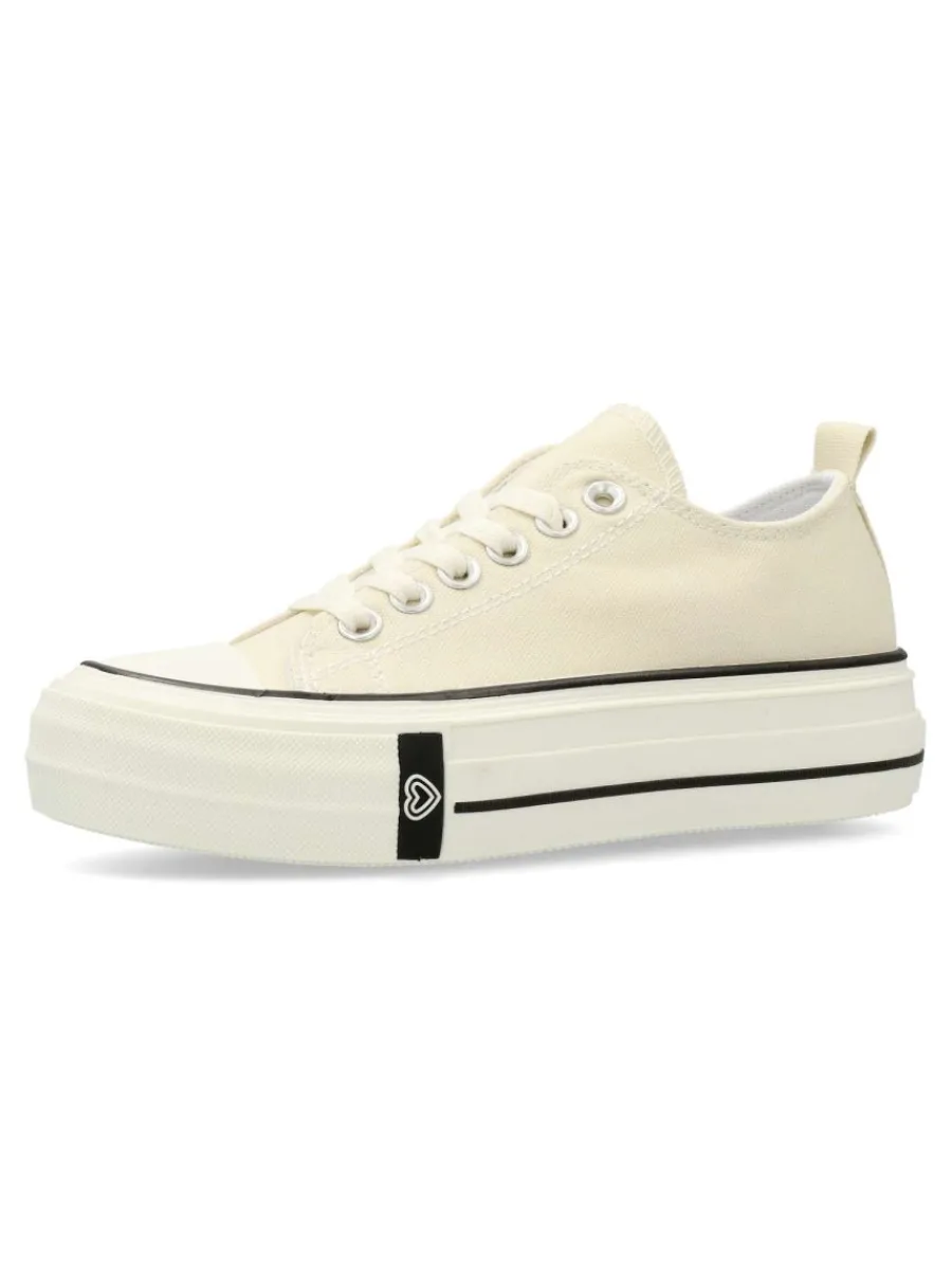 Fashion VVNN Zapatilla lona casual basket plataforma