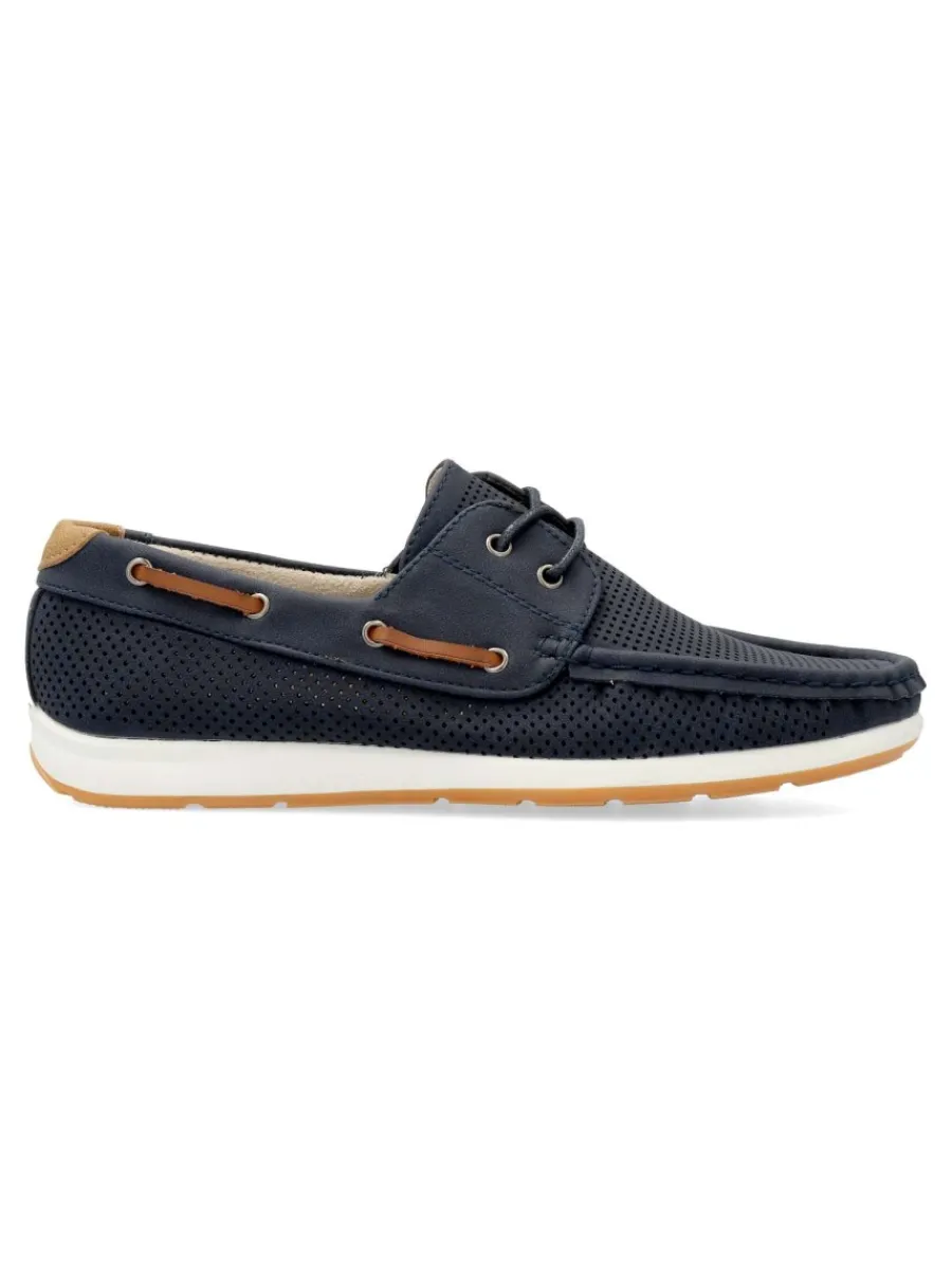 Fashion VVNN Zapato náutico casual troquelado
