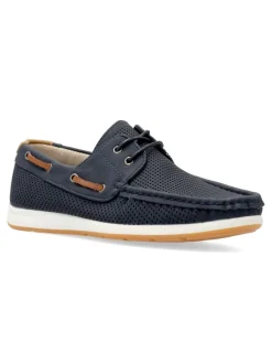 Fashion VVNN Zapato náutico casual troquelado