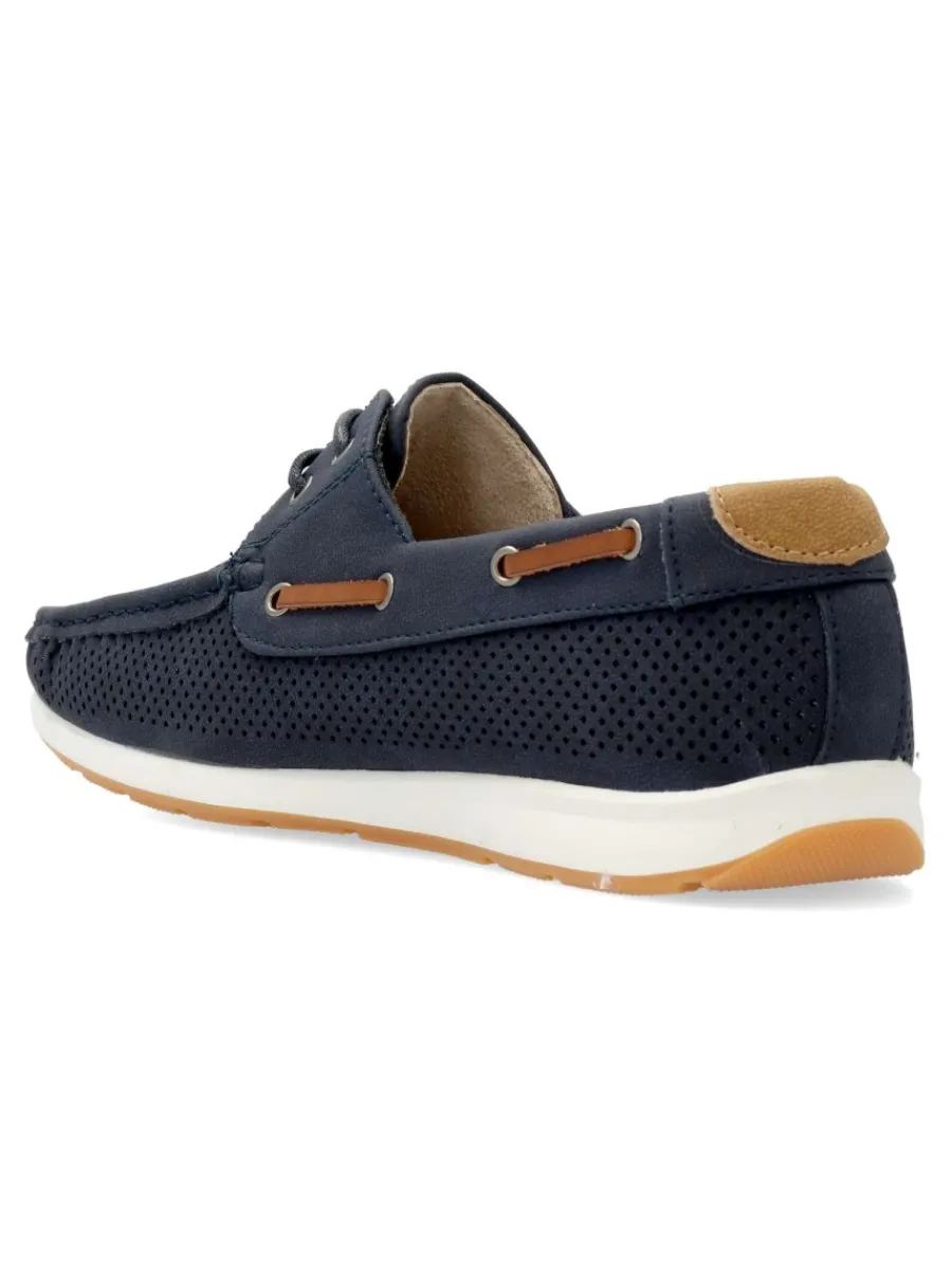 Fashion VVNN Zapato náutico casual troquelado