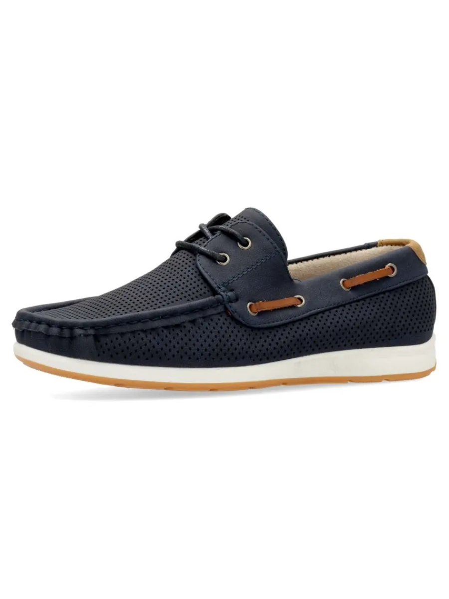 Fashion VVNN Zapato náutico casual troquelado