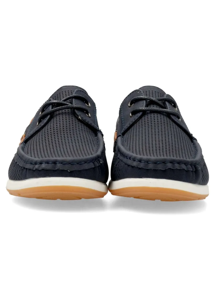 Fashion VVNN Zapato náutico casual troquelado