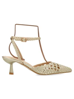 New VVNN Zapato salón trenzado metalizado