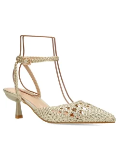 New VVNN Zapato salón trenzado metalizado