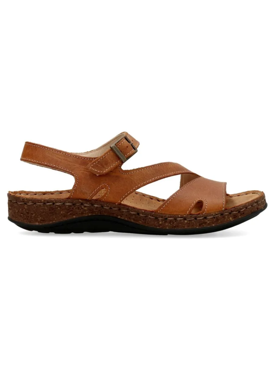 Outlet WALK&FLY Sandalia piel confort tiras mujer