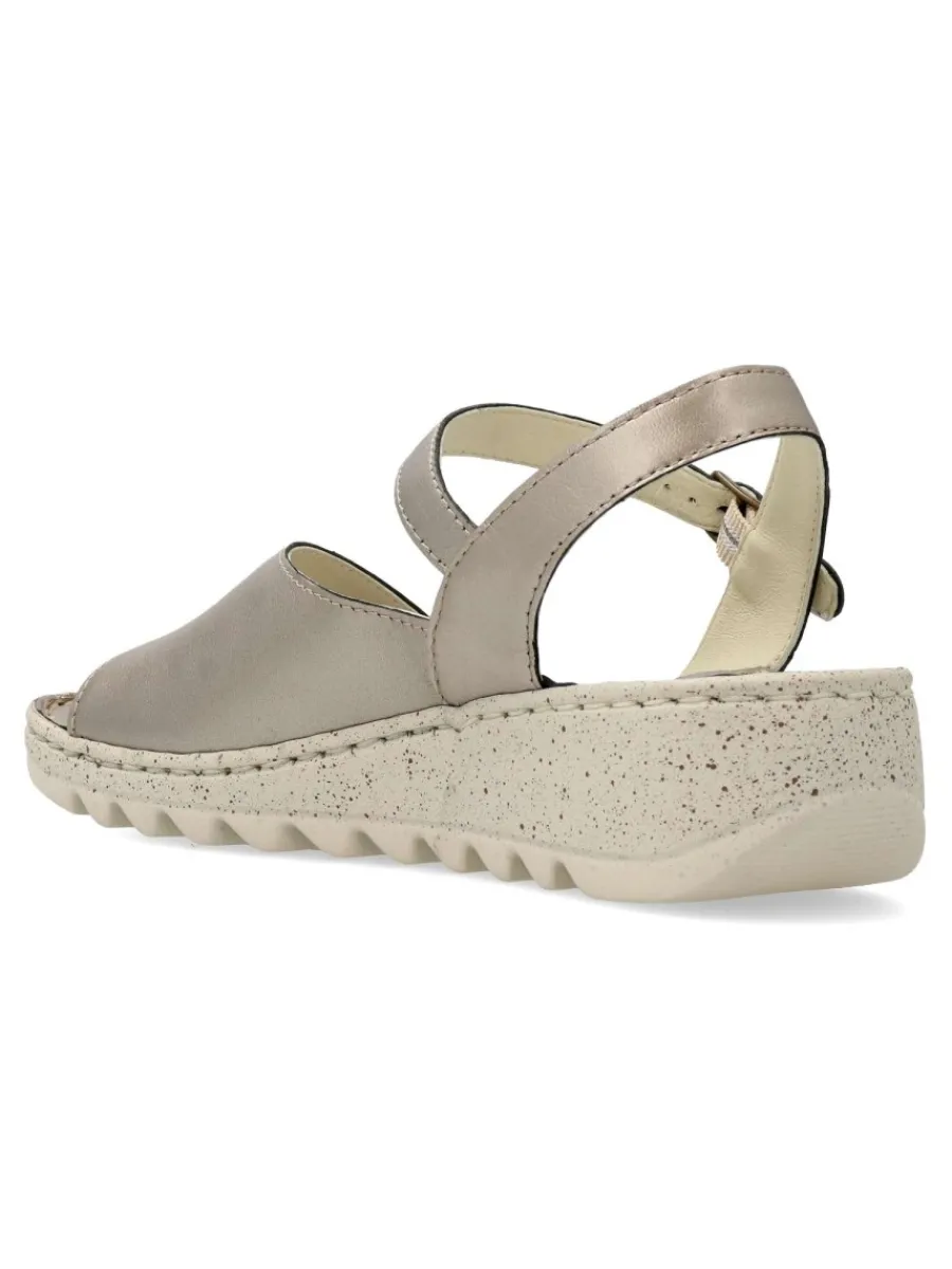 Discount WALK&FLY Sandalia piel confort hebilla mujer