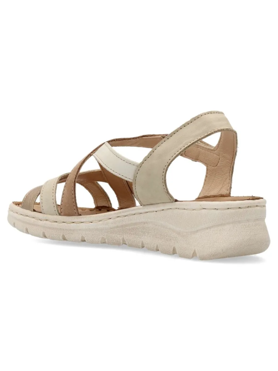 Outlet WALK&FLY Sandalia piel confort tiras mujer