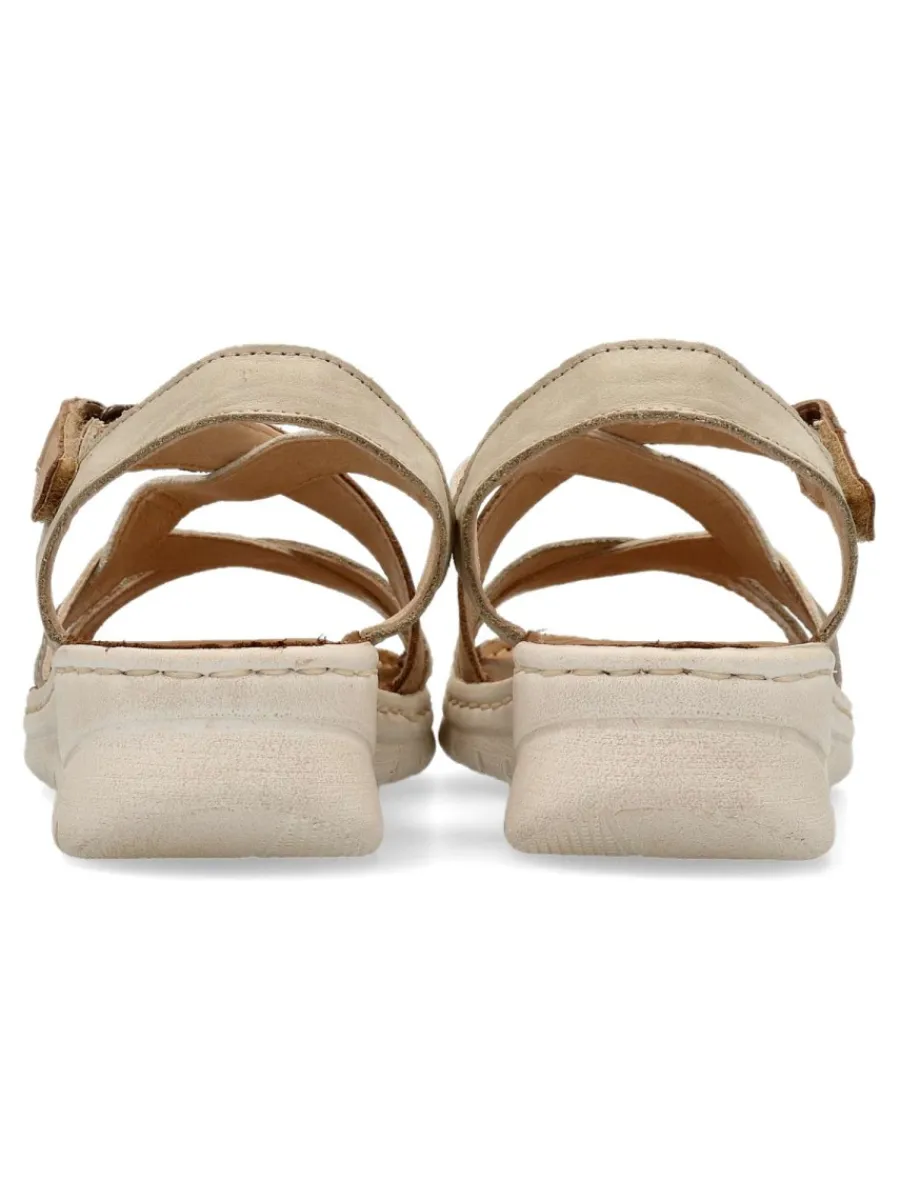 Outlet WALK&FLY Sandalia piel confort tiras mujer