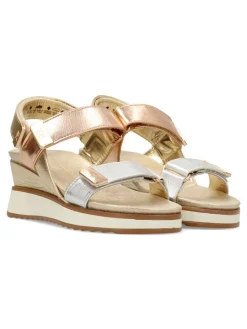 New XTI Sandalia casual confort multi metalizada