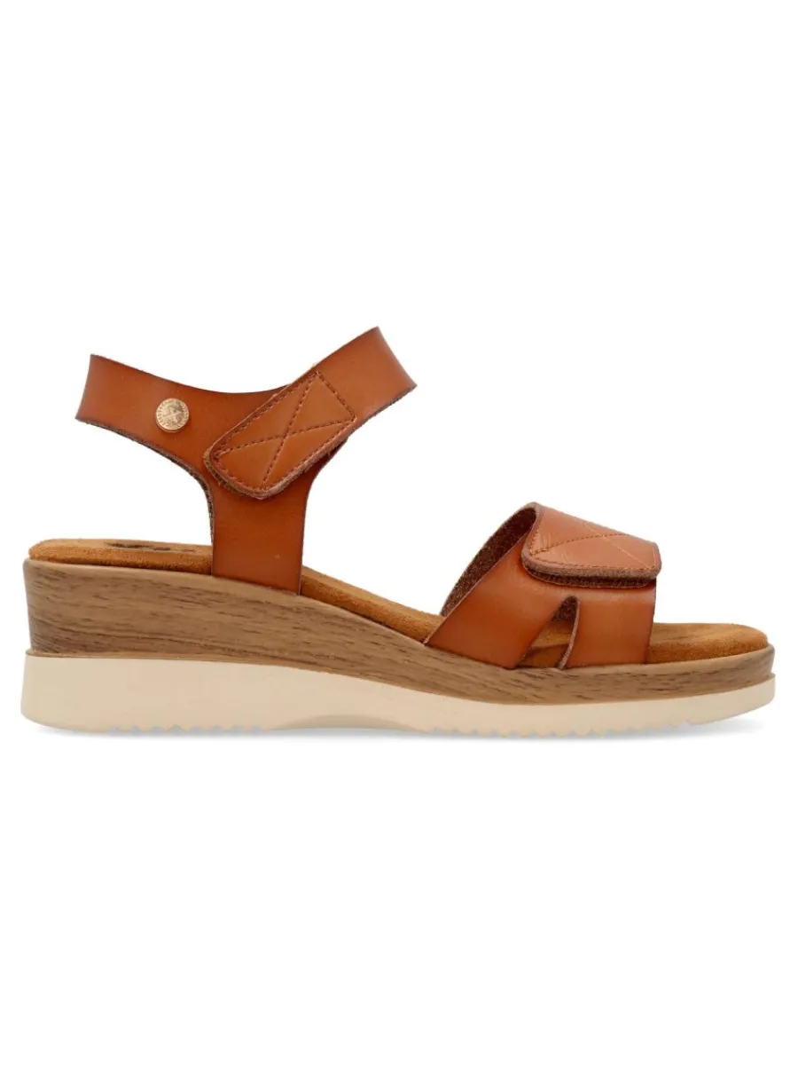 Clearance XTI Sandalia confort cuña efecto madera