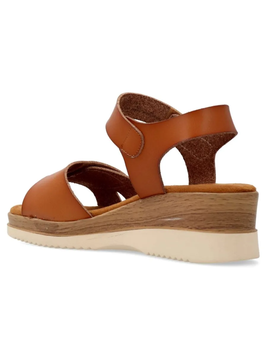 Clearance XTI Sandalia confort cuña efecto madera