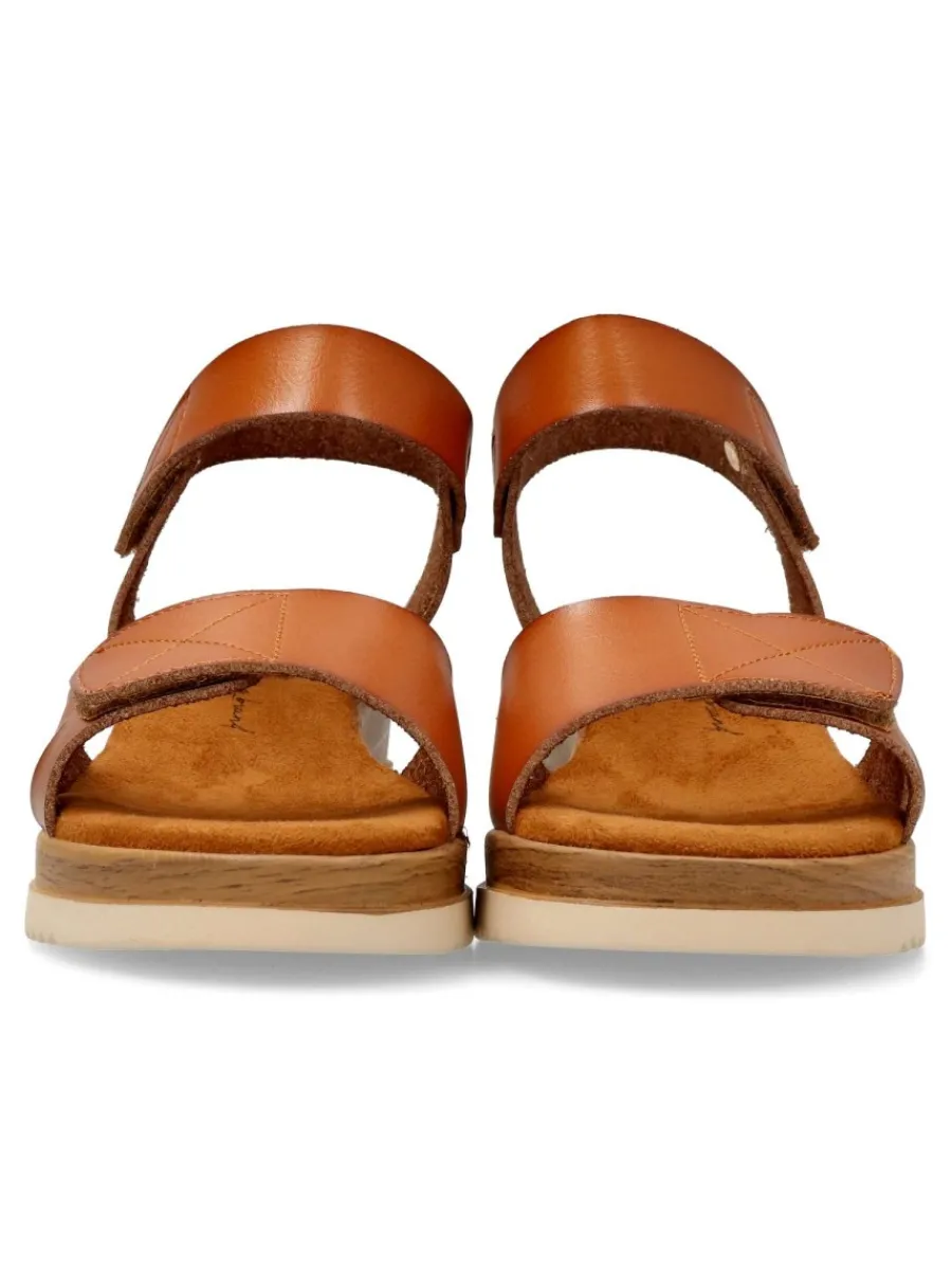 Clearance XTI Sandalia confort cuña efecto madera