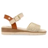 Clearance XTI Sandalia metalizada vegana confort