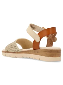 Clearance XTI Sandalia metalizada vegana confort