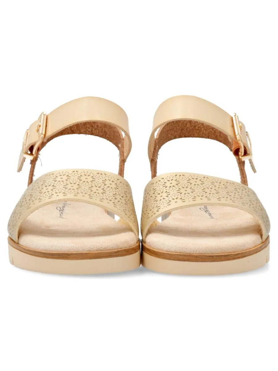 Clearance XTI Sandalia metalizada vegana confort