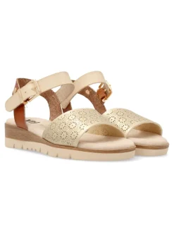 Clearance XTI Sandalia metalizada vegana confort