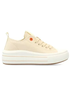 New XTI Zapatilla lona plataforma puntera goma