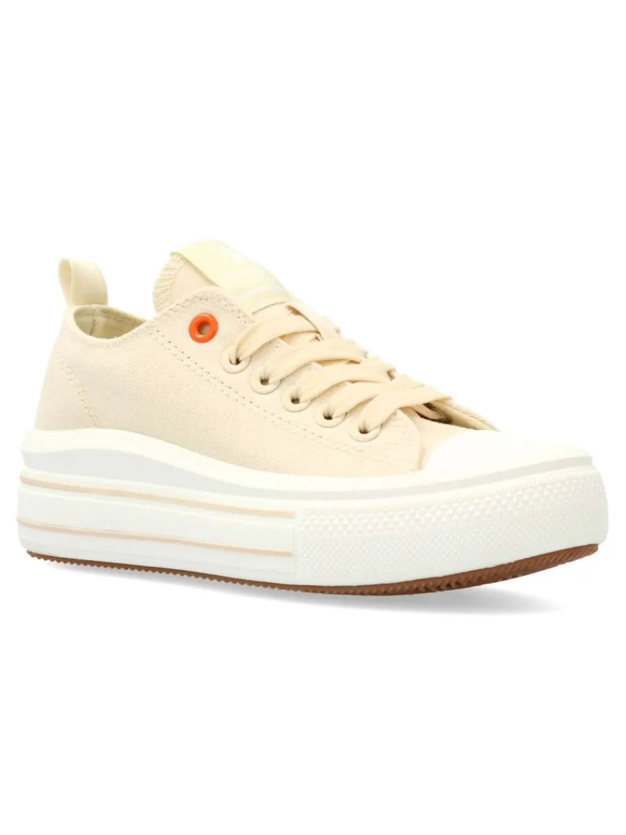 New XTI Zapatilla lona plataforma puntera goma