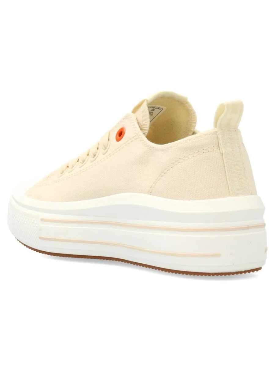New XTI Zapatilla lona plataforma puntera goma