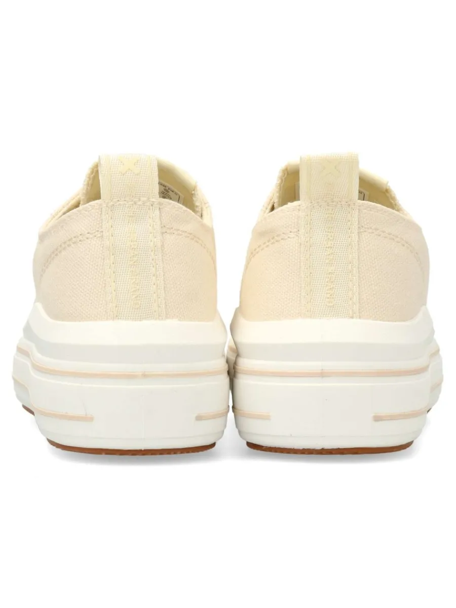 New XTI Zapatilla lona plataforma puntera goma