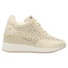 New XTI Zapato metalizado casual cuña mujer