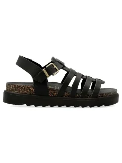 Best YOKONO Sandalia bio cangrejera piel negra