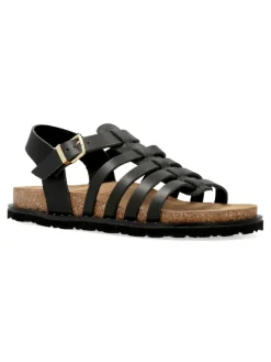 Clearance YOKONO Sandalia cangrejera piel confort negra