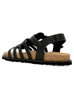 Clearance YOKONO Sandalia cangrejera piel confort negra