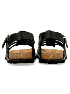 Clearance YOKONO Sandalia cangrejera piel confort negra