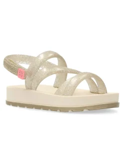Clearance ZAXY Sandalia tiras doradas Glitter niña