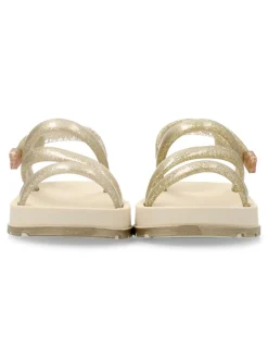 Clearance ZAXY Sandalia tiras doradas Glitter niña