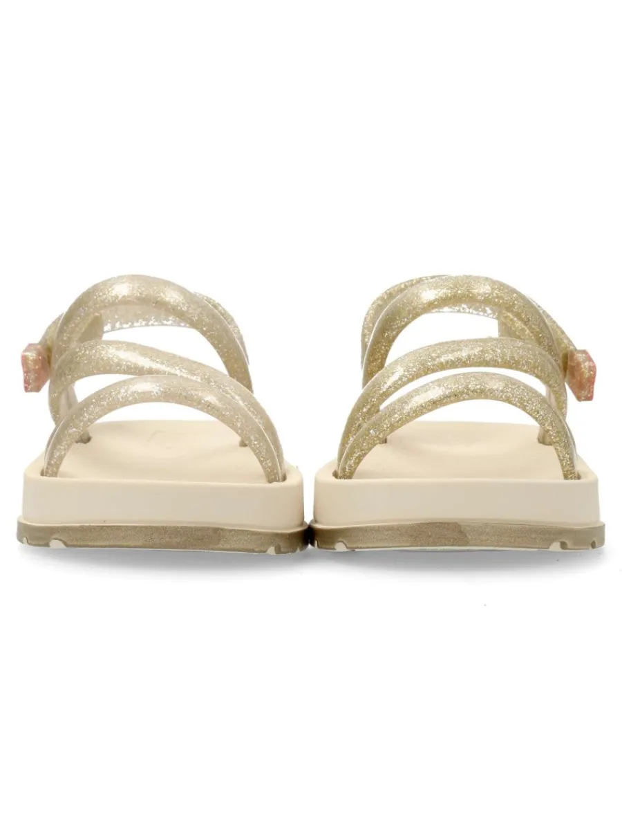 Clearance ZAXY Sandalia tiras doradas Glitter niña